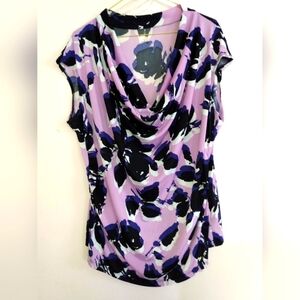 Worthington Purple Draped Shirt